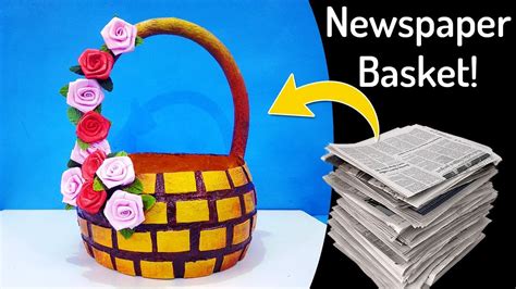 how to make a basket with waste newspaper